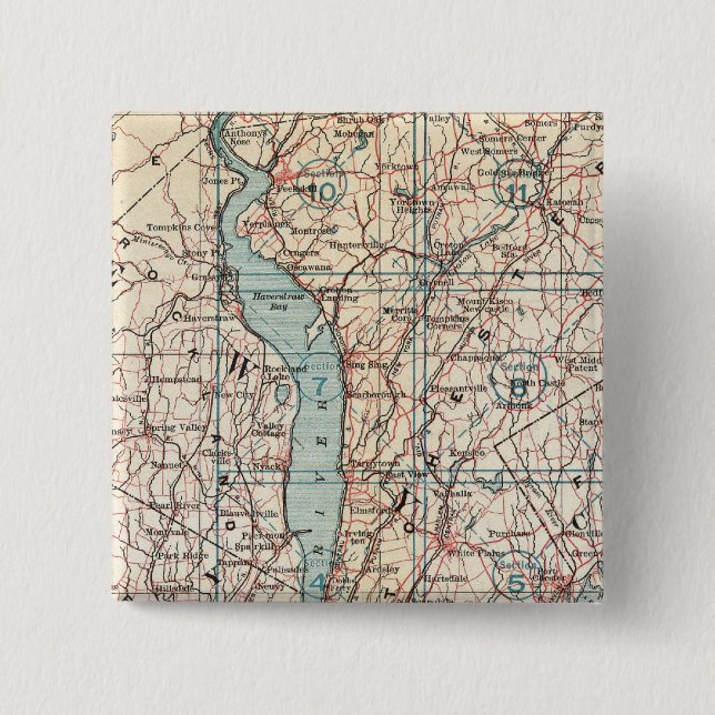 Map Westchester Landkreis, New York Button (Vorderseite)