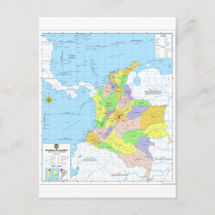 Mapa de Colombia Karte Kolumbiens