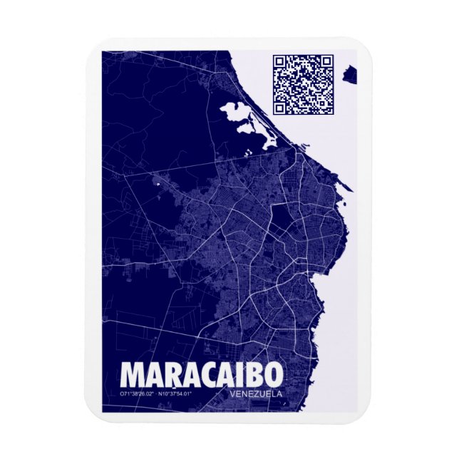 Mapa de Maracaibo - Venezuela Reiseplan Magnet (Vertikal)