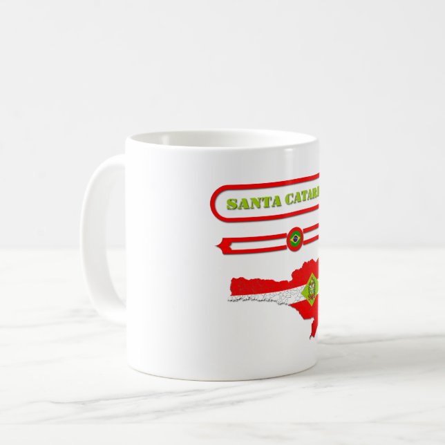 MAPA DE SANTA CATARINA. SAMER BRASIL KAFFEETASSE (Vorderseite Links)