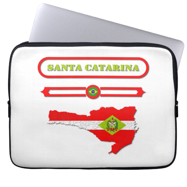 MAPA DE SANTA CATARINA. SAMER BRASIL LAPTOPSCHUTZHÜLLE (Vorderseite)