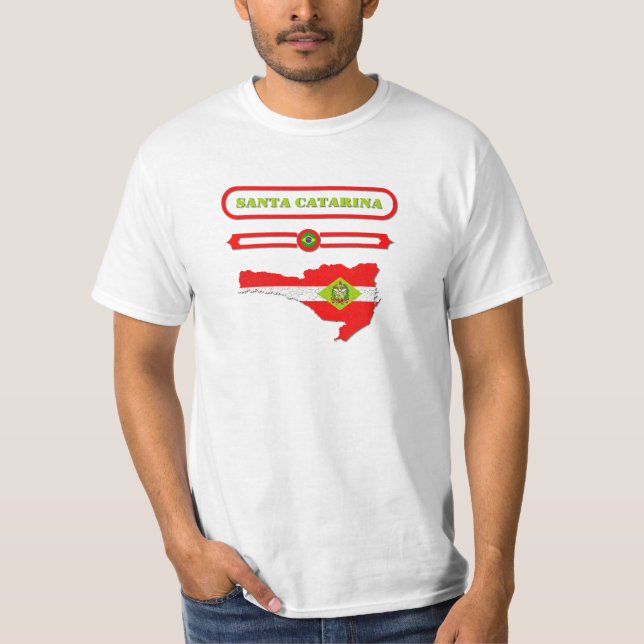 MAPA DE SANTA CATARINA. SAMER BRASIL T-Shirt (Vorderseite)