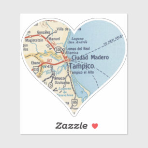 Mapa De Tampico Aufkleber