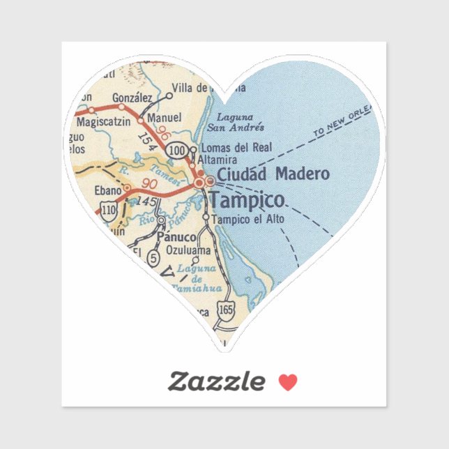 Mapa De Tampico Aufkleber (Blatt)