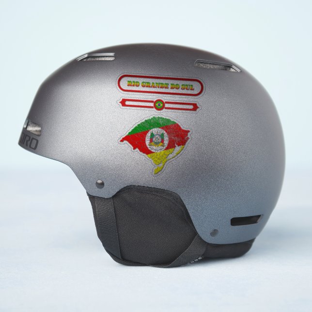 MAPA DO RIO GRANDE DO SUL. SAMER BRASIL AUFKLEBER (Helmseite)