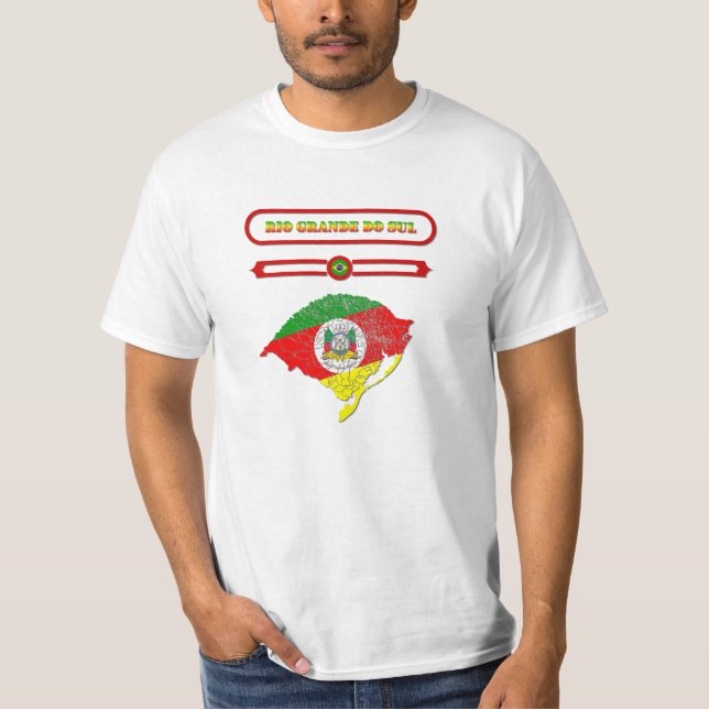 MAPA DO RIO GRANDE DO SUL. SAMER BRASIL T-Shirt (Vorderseite)