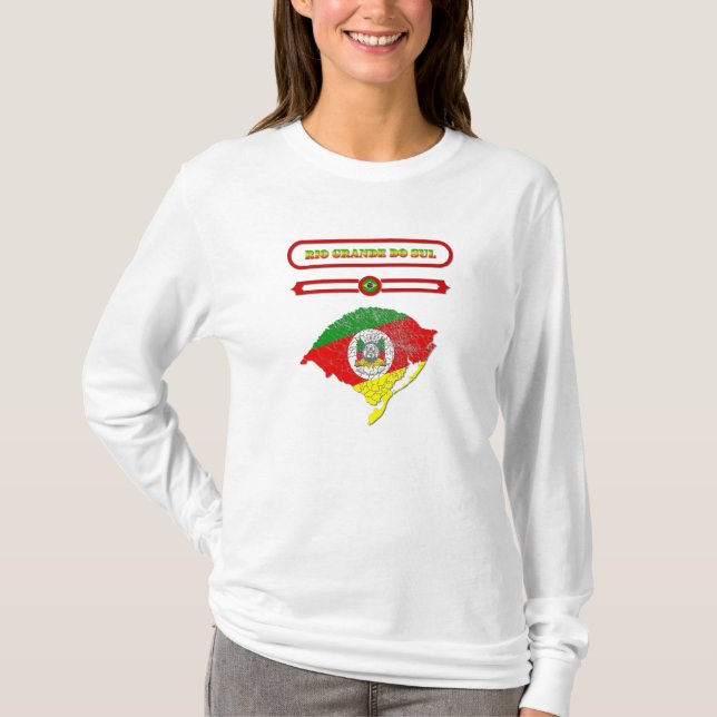 MAPA DO RIO GRANDE DO SUL. SAMER BRASIL T-Shirt (Vorderseite)