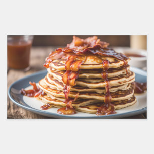Maple Bacon Pancakes Rechteckiger Aufkleber