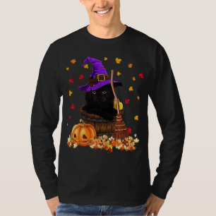Maple Cat Leaf Blätter Herbst Hallo Herbst Funny K T-Shirt