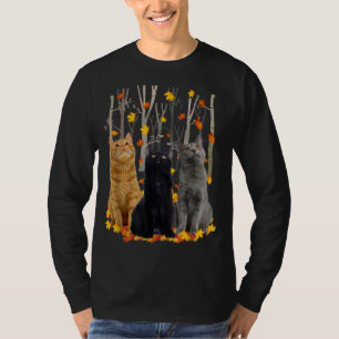 Maple Cat Leaf Fall Hallo Herbst Schöne Küche T-Shirt