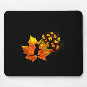 Maple Cat Leaf Fall Hallo Herbst Spaß Katze Kitten Mousepad