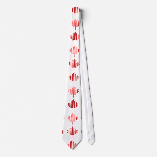 MAPLE LEAF BAR CODE KANADA FLAG Barcode Muster Krawatte (Vorderseite)