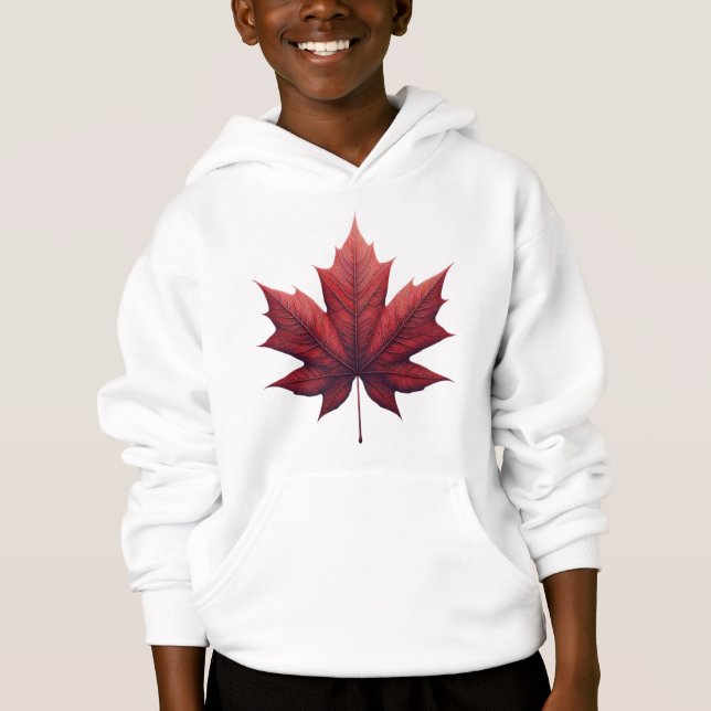 Maple Leaf Kids Hoodie, Apparel, Fall Clothing Hoodie (Vorderseite)