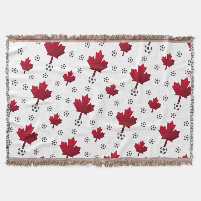 Maple Leaf Match Day Kanadischer Fußball Decke (Vorderseite)