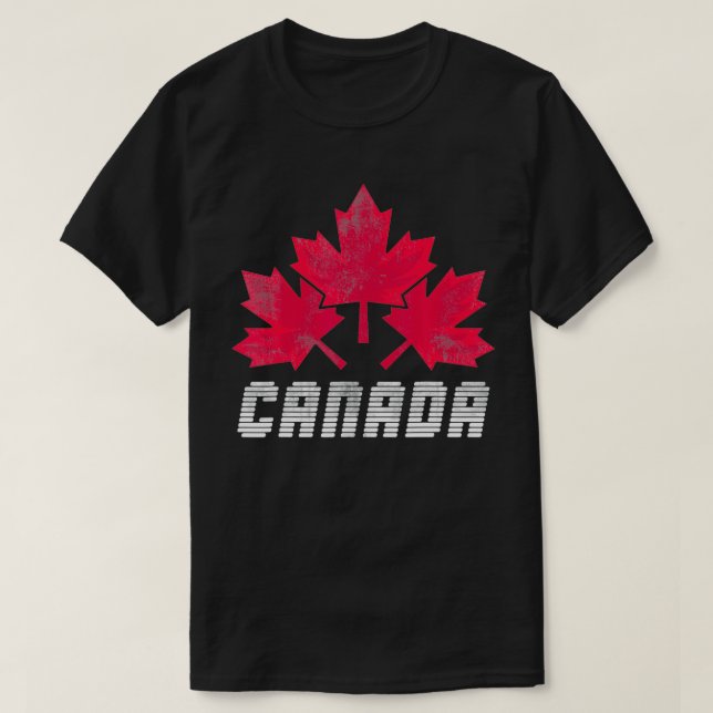 Maple Leaf Proud kanadische Flagge Ottawa Geschenk T-Shirt (Design vorne)