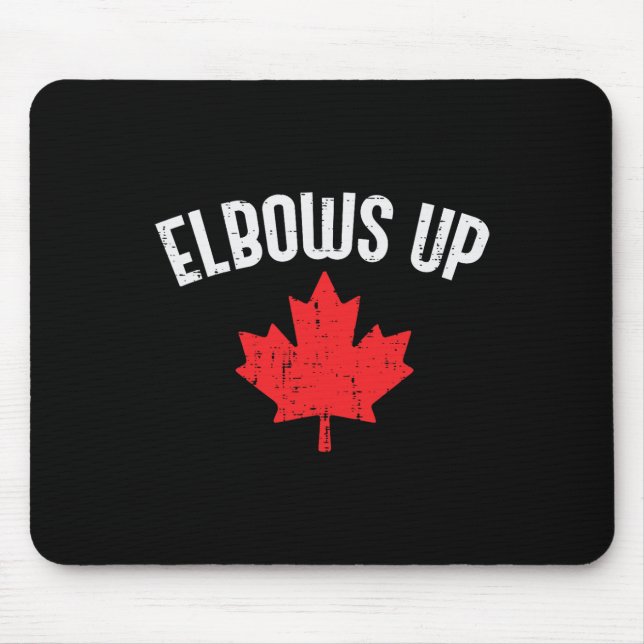 Maple Leaf reckt Kanada Lustiger kanadischer Eisho Mousepad (Vorne)