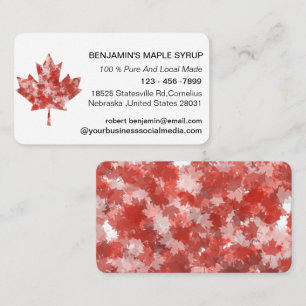 Maple Leaf Red Canada Visitenkarte