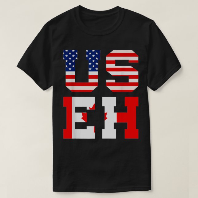 Maple Leaf USA Patriotic Kanada T-Shirt (Design vorne)