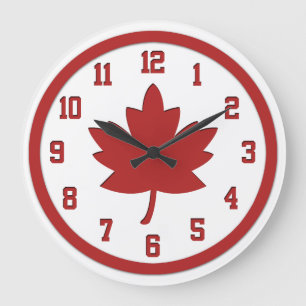 Maple Leaf Wall Clock Große Wanduhr