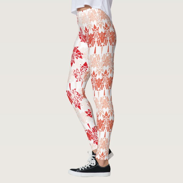 MAPLE MADE WITH TRIANGLES CANADA FLAG BY MASANSER LEGGINGS (Links)
