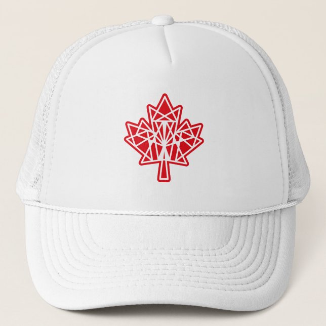 MAPLE MADE WITH TRIANGLES CANADA FLAG BY MASANSER TRUCKERKAPPE (Vorderseite)