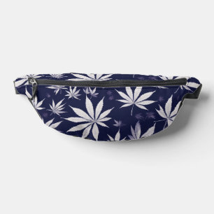 "Maple Noir: Schwarzes Farbdesign mit Ahornblatt-M Bauchtasche