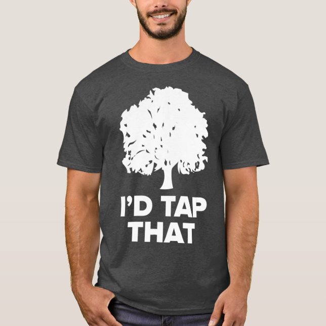 Maple    SugaringFunny Sirup Farm Id Gestochen, da T-Shirt (Vorderseite)
