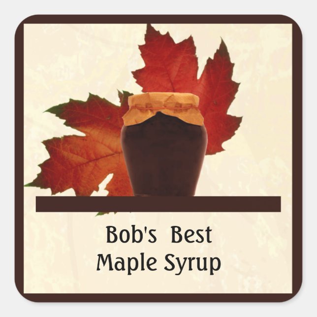 "Maple Syrup Square" Aufkleber (Vorderseite)