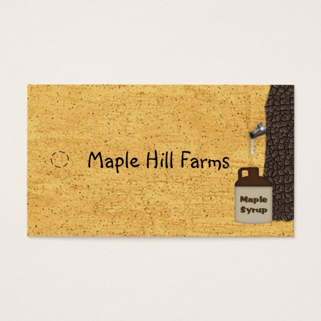 Maple Tree Maple Syrup Hang Tag (Vorderseite)