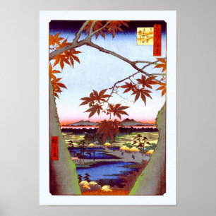Maple Trees Tekona Hiroshige Japanisch Kunstschätz Poster