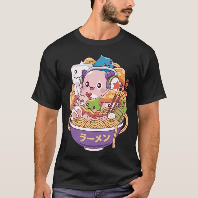 Maple World Monsters Ramen T-Shirt (Vorderseite)