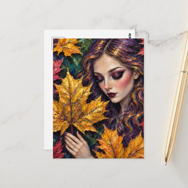 MapleLeafMoment  Postkarte (Vorderseite/Rückseite Beispiel)