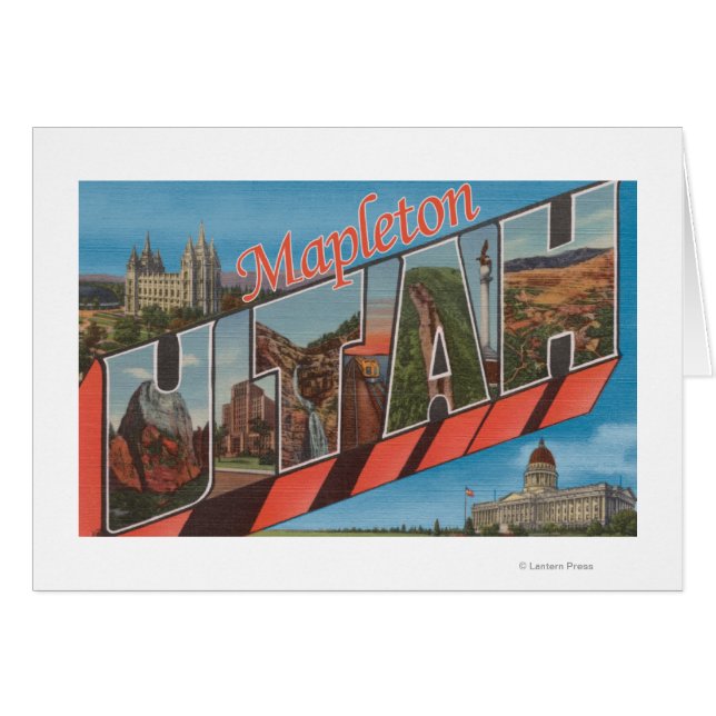 Mapleton, Utah - Großbuchstaben (Vorderseite (Horizontal))
