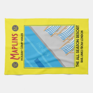Maplins Vintage britische Feriencamps Geschirrtuch