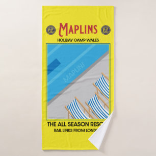 Maplins Vintage britische Ferienlager Badehandtuch