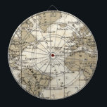 Mappemonde Dartscheibe<br><div class="desc">© Pela Studio/wildes Apple.  Eine Vintage schauende Karte der Welt. Die Kontinente werden mit tan Farben gegen einen elfenbeinfarbenen Hintergrund gezeichnet.</div>