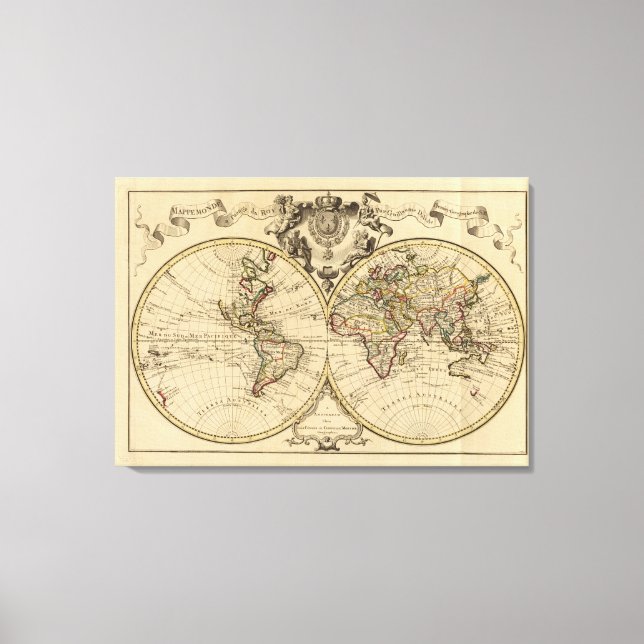 Mappemonde Leinwanddruck (Vorderseite)