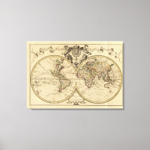 Mappemonde Leinwanddruck