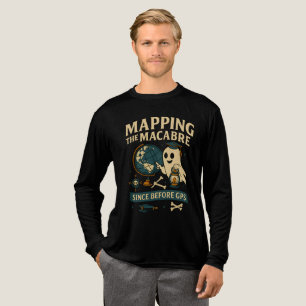 Mapping des Macabre vor GPS-LehrerHalloween Tri-Blend Shirt