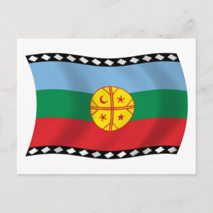Mapuche-Flagge Postkarte