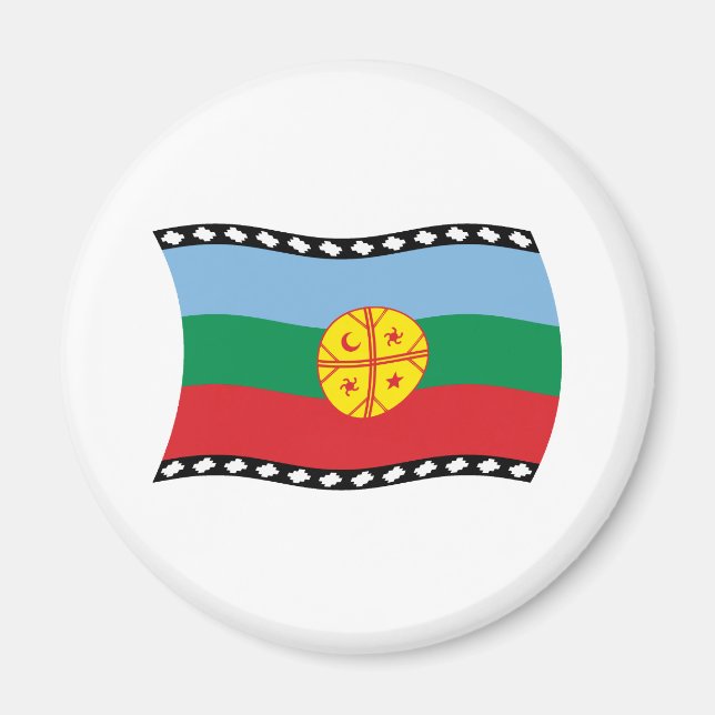 Mapuche-Flaggenmagnet Magnet (Vorne)