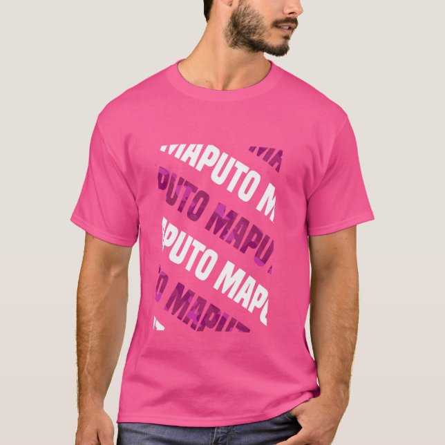 Maputo Camouflage Muster Pink Camouflage T-Shirt (Vorderseite)