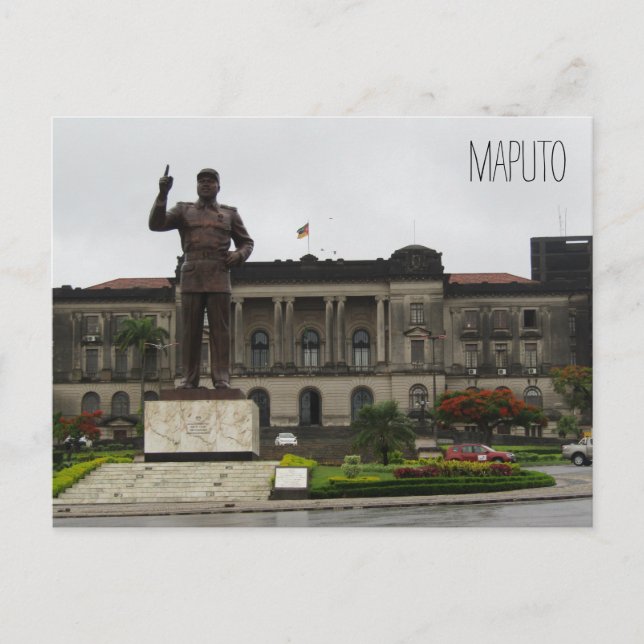 Maputo-Rathausstatue Postkarte (Vorderseite)