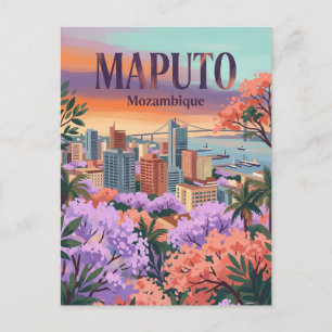 Maputo Skyline Mosambik Postkarte