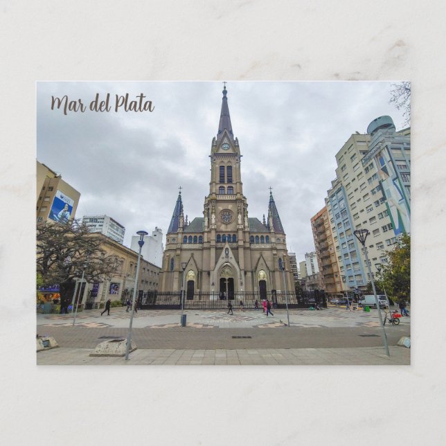 Mar del Plata, Argentinien, Basilica Los Santos Postkarte (Vorderseite)