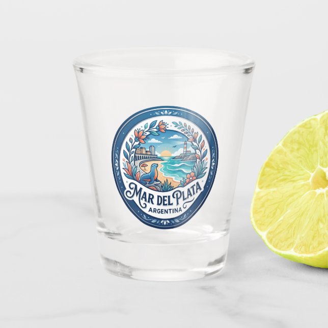 Mar del Plata Argentinien Schnapsglas (Vorderseite)