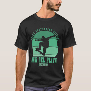 Mar Del Plata Argentinien Skateboarder Urne Skateb T-Shirt