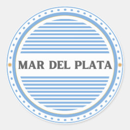 Mar del Plata City Pride Emblem Argentine Identity Runder Aufkleber