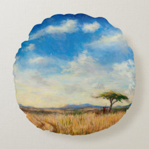 Mara-Landschaft 2012 Rundes Kissen