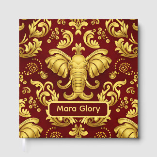 Mara Trumpeting Glory: Crimson & Gold Regal Elepha Gästebuch
